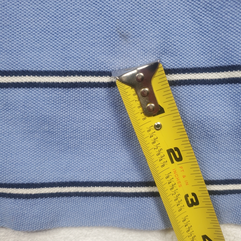 Polo Ralph Lauren Mens 2XL Polo Shirt Blue Stripe Short Sleeve Cotton Pony XXL - Picture 9 of 9